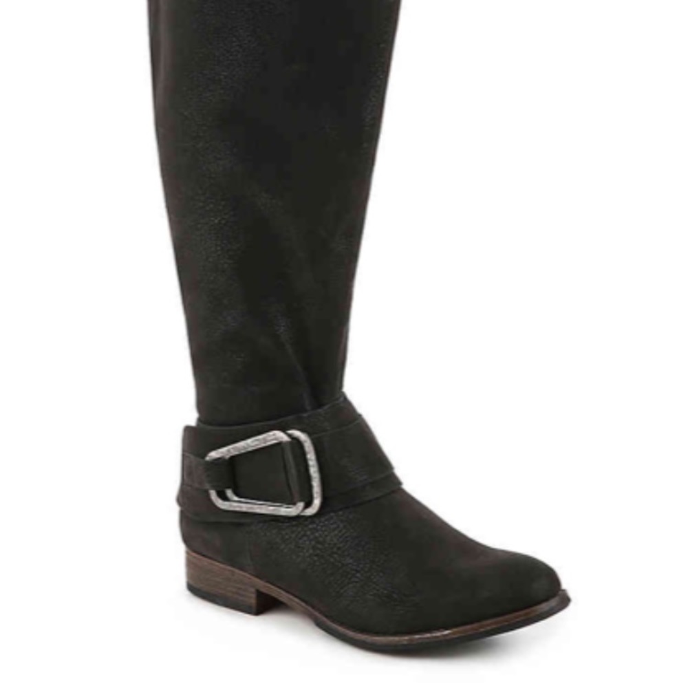 Levity black riding boot